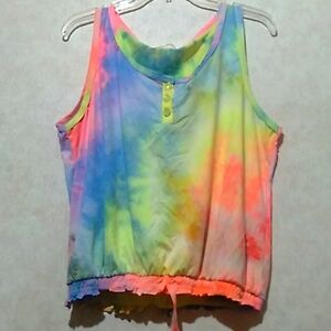 EMME JORDAN BEAUTIFUL AND FABULOUS size 2X tie dyed tank